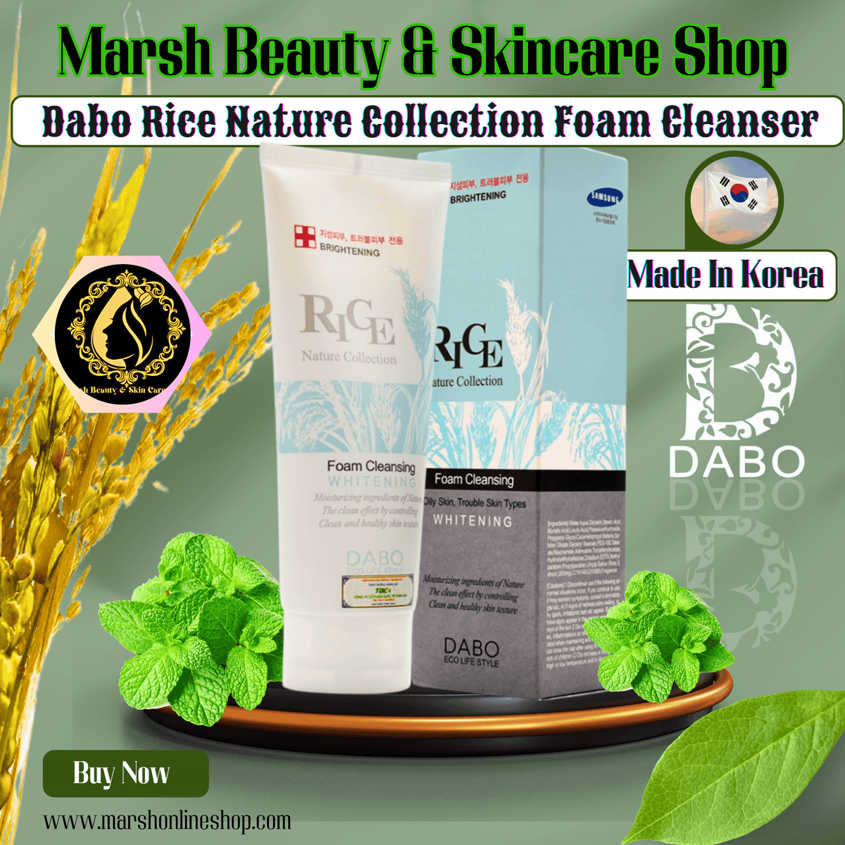 ðð°Dabo Rice Nature Collection Foam Cleanser(150 ml)